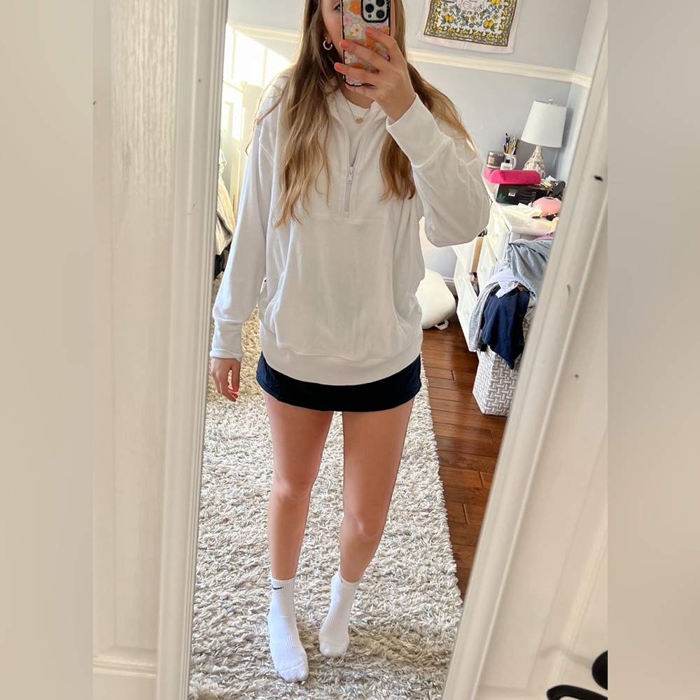 Aerie White Hoodie Sweatshirt